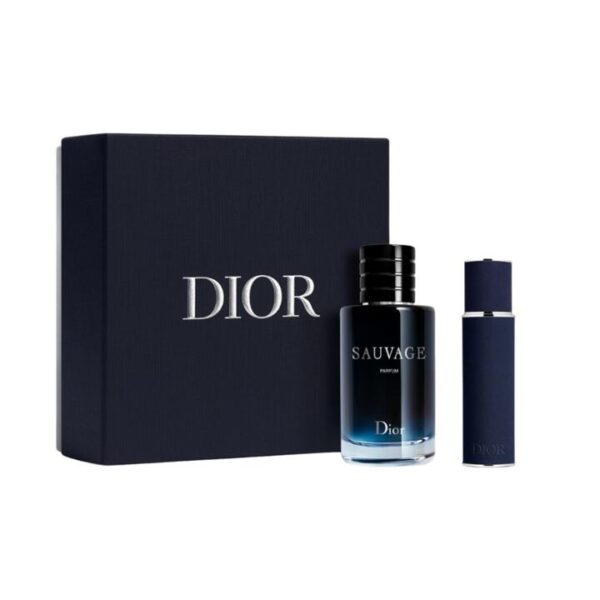 Dior Sauvage Parfum  Refillable and Travel Spray 2 Piece Gift Set