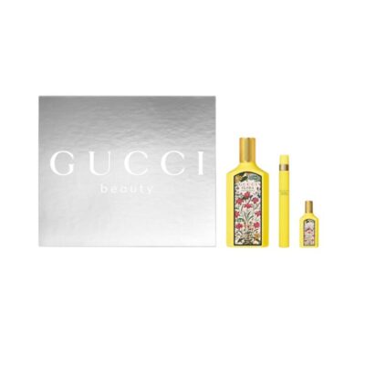 Gucci Flora Gorgeous Orchid EDP  Refillable 3 Piece Gift Set